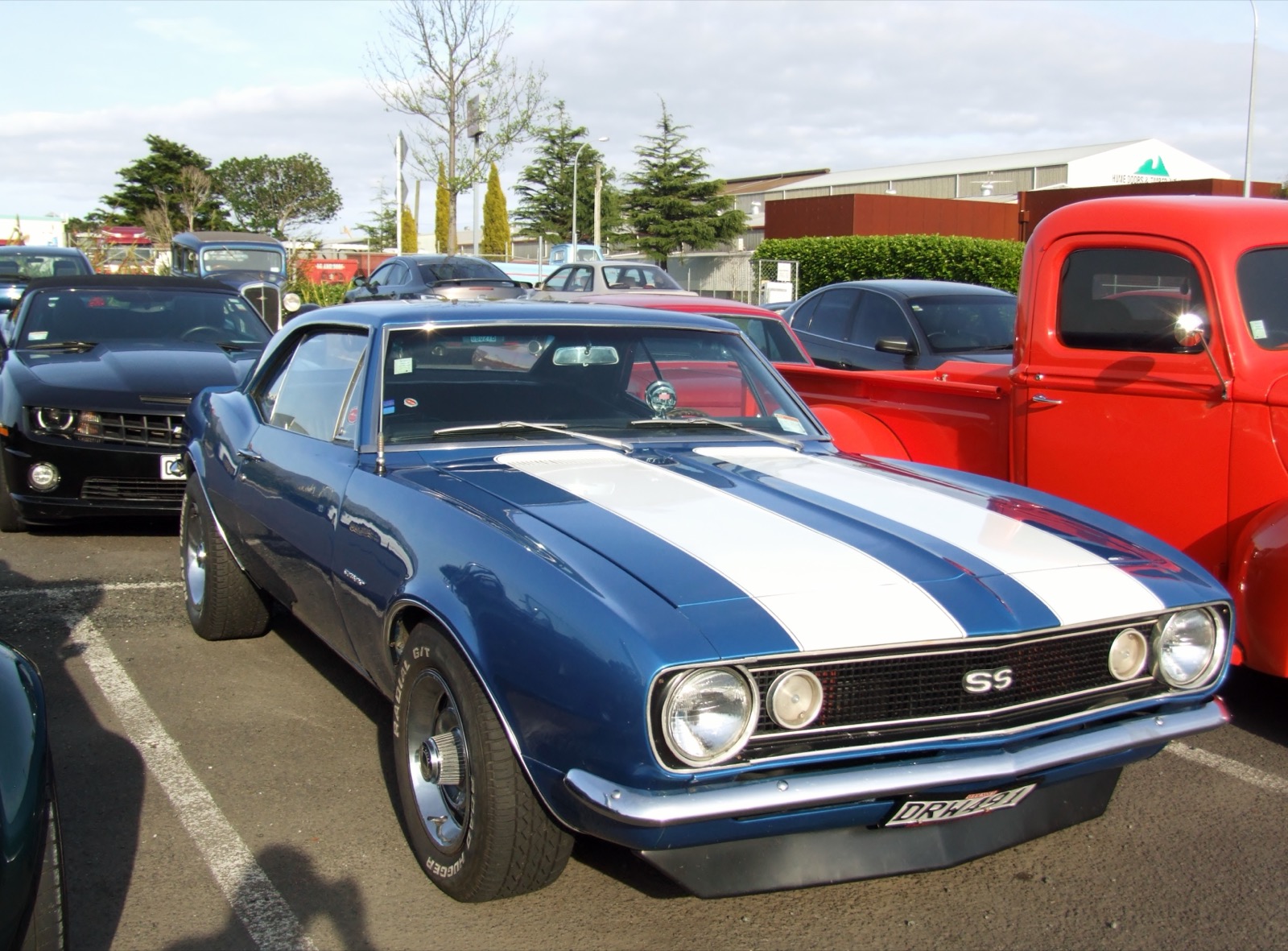 Blue-and-white 1967 Camaro SS