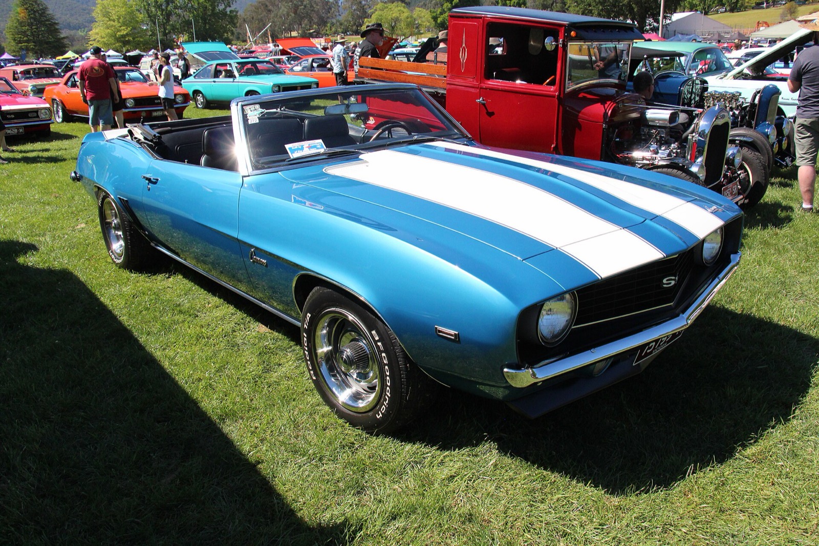 Blue 1969 Camaro SS convertible