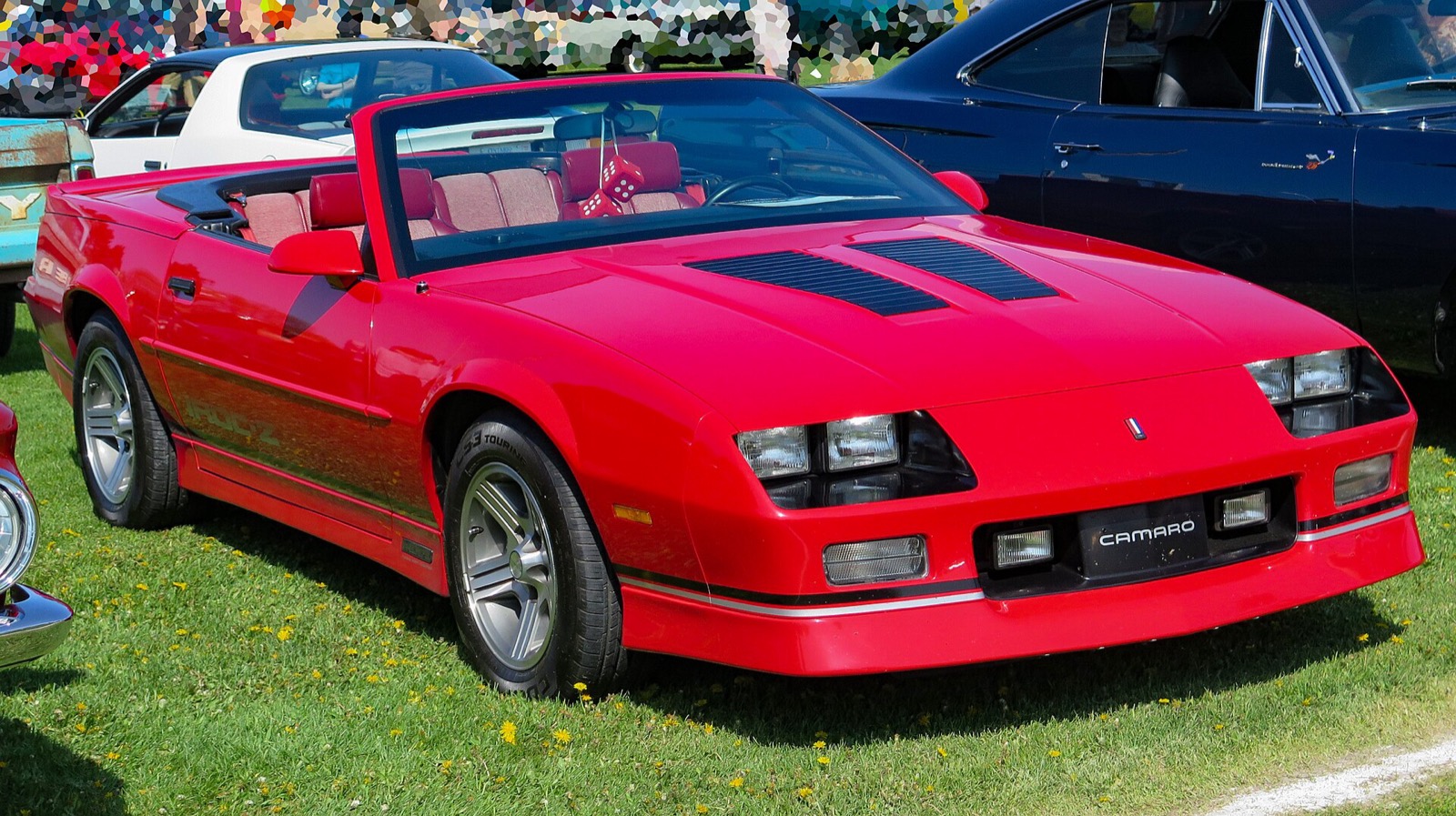 Red 1989 Camaro IROC-Z convertible