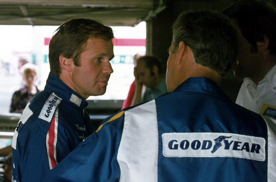 Mark Donohue in the paddock, 1975